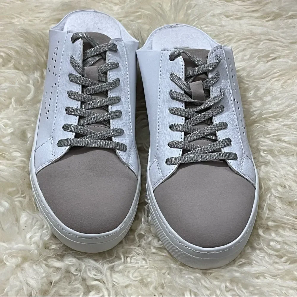 Steve Madden White Slip On Vegan Leather Sneakers 8M